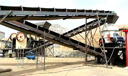 江苏时产700吨白云石制砂生产现场