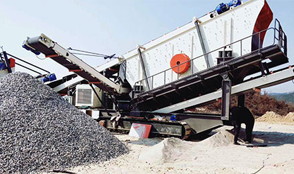 湖北宜昌时产200-250吨石头制砂筛分生产现场
