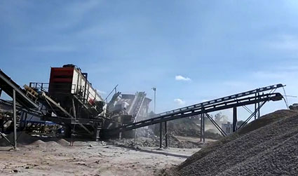 甘肃时产240吨建筑垃圾破碎制砂生产现场